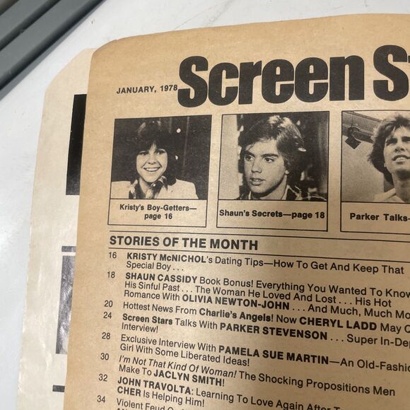 1978 Screen Stars Magazine Shaun Cassidy Vintage Youth Humor Cher Cheryl Ladd - Picture 7 of 13